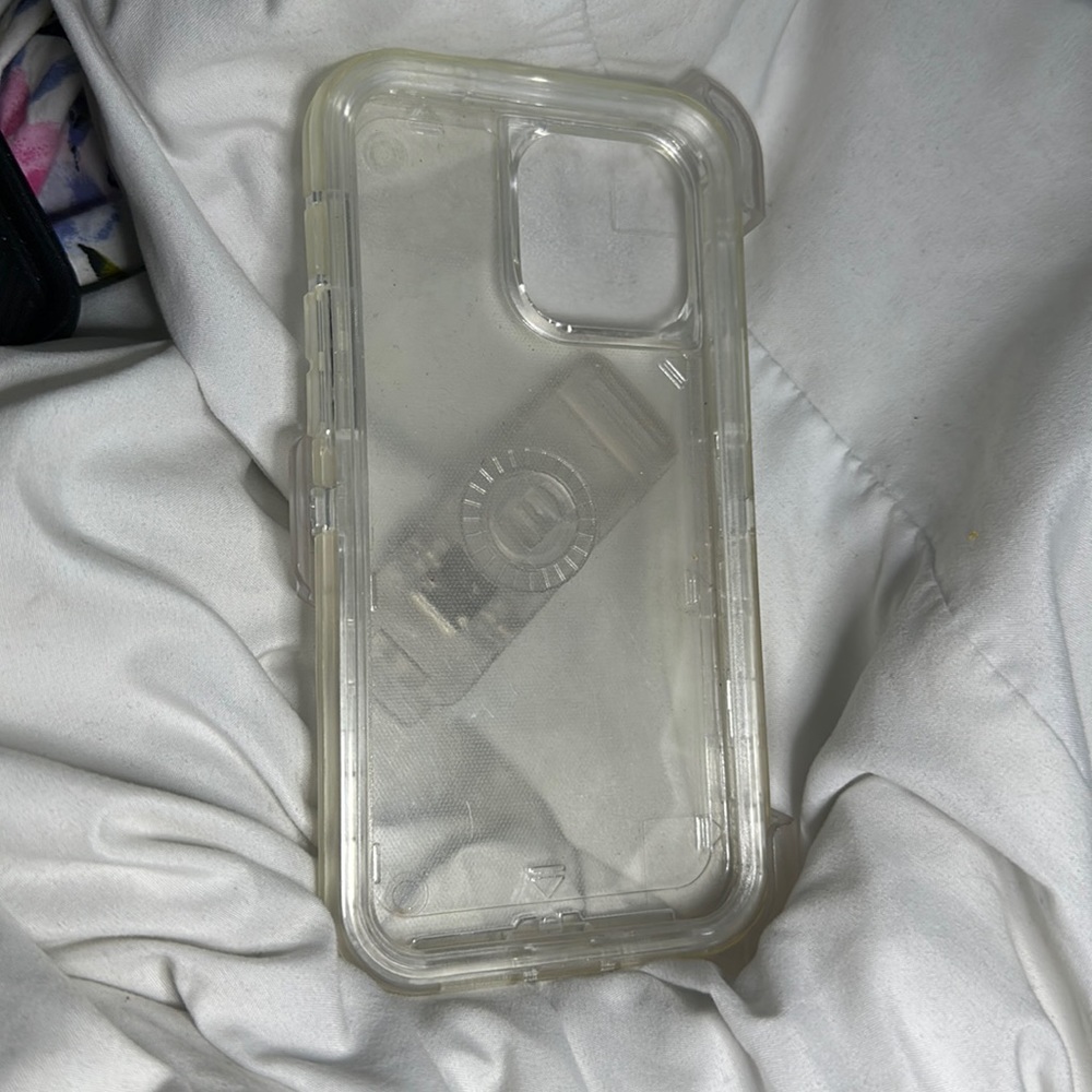 iPhone 13 Pro Max Case Clear and Rose Gold Glitter